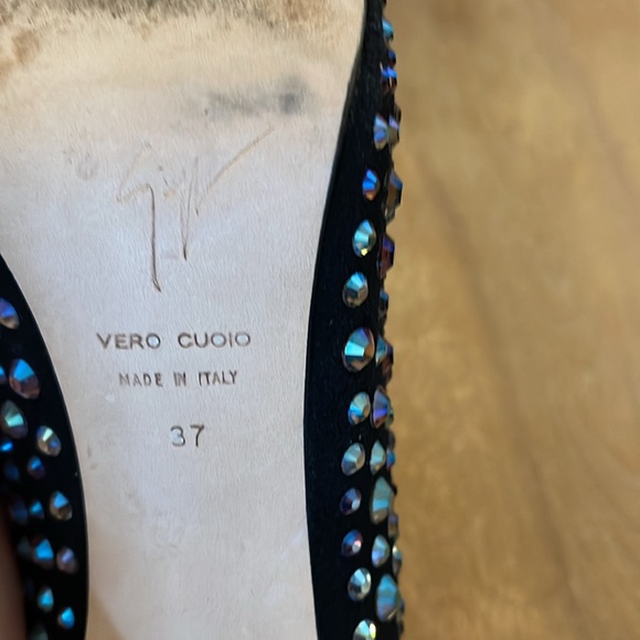 Giuseppe Zanotti Strass Peep-Toe Heels - Size 37 - Picture 7 of 10